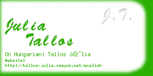 julia tallos business card